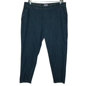 Laura Scott Skinny Jeans with Elastic Waist Plus Size 16W